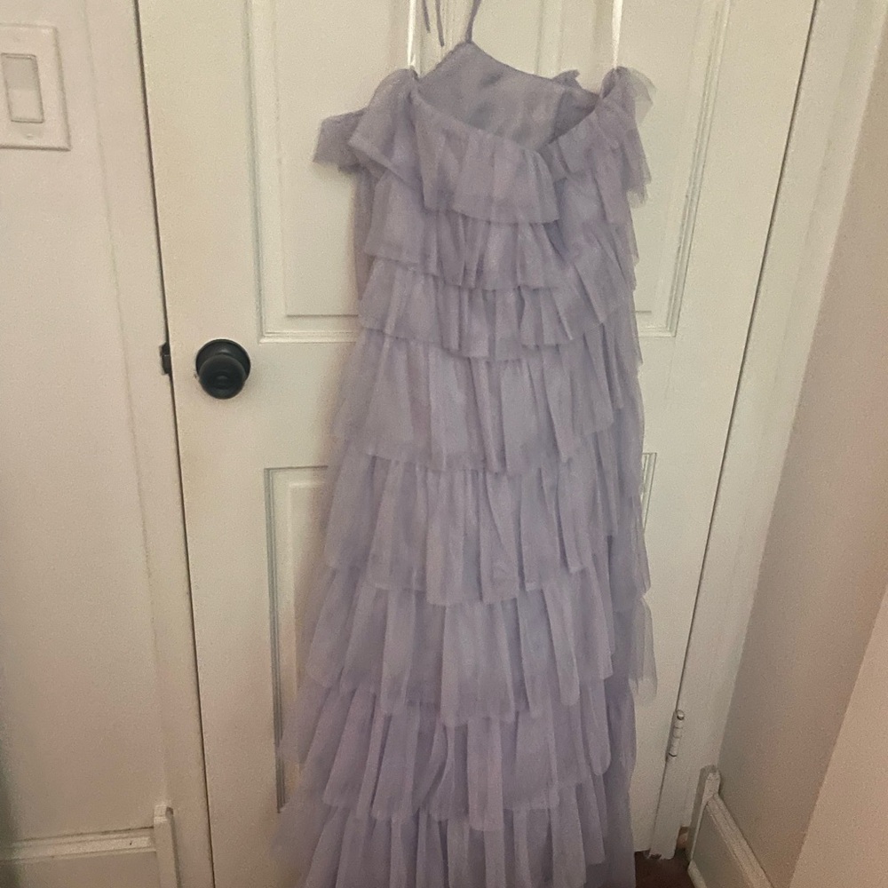 Revelry Lilac Tiered Bridesmaid Dress